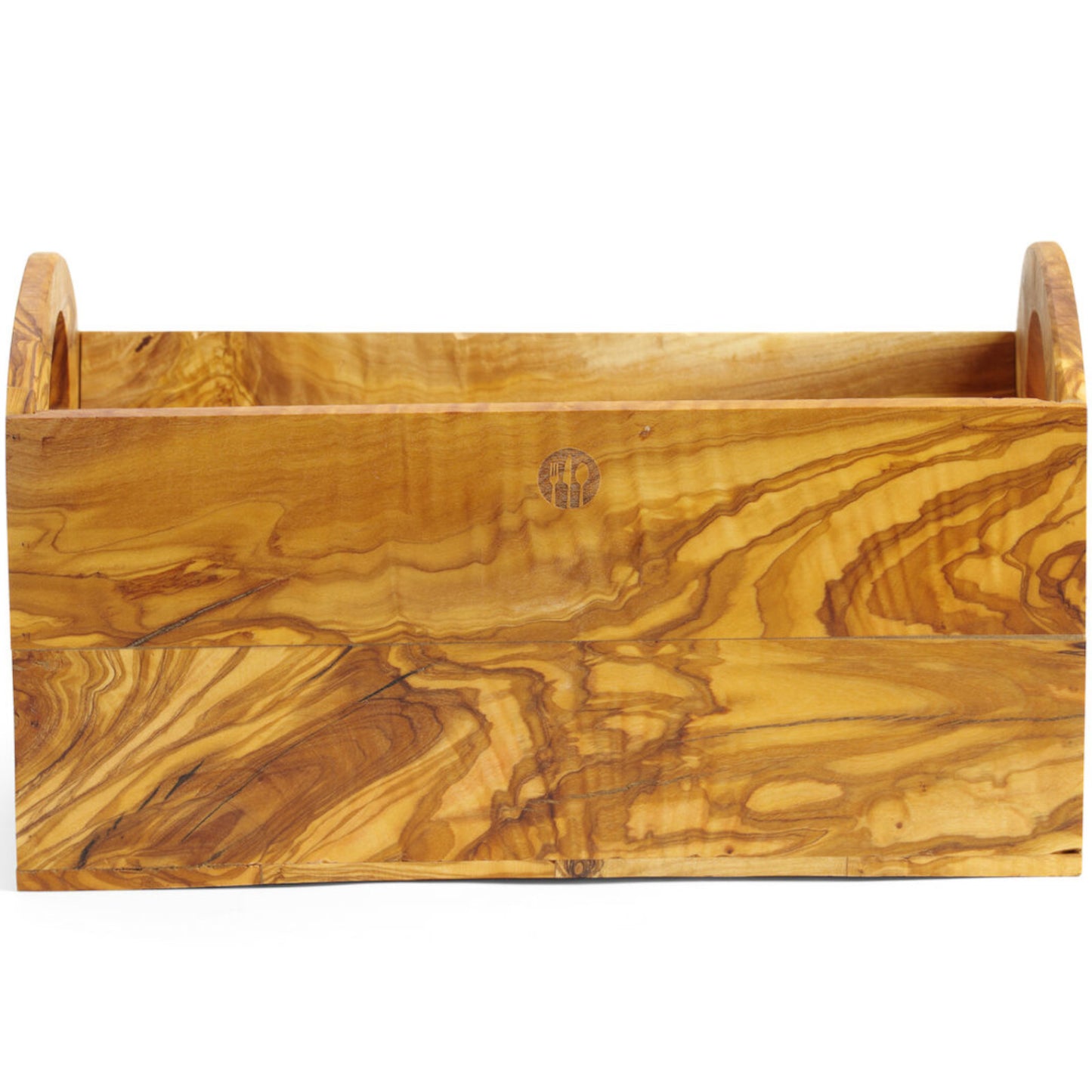 Olive wood container for serving bread cutlery - Hendi 505274 - Carlat