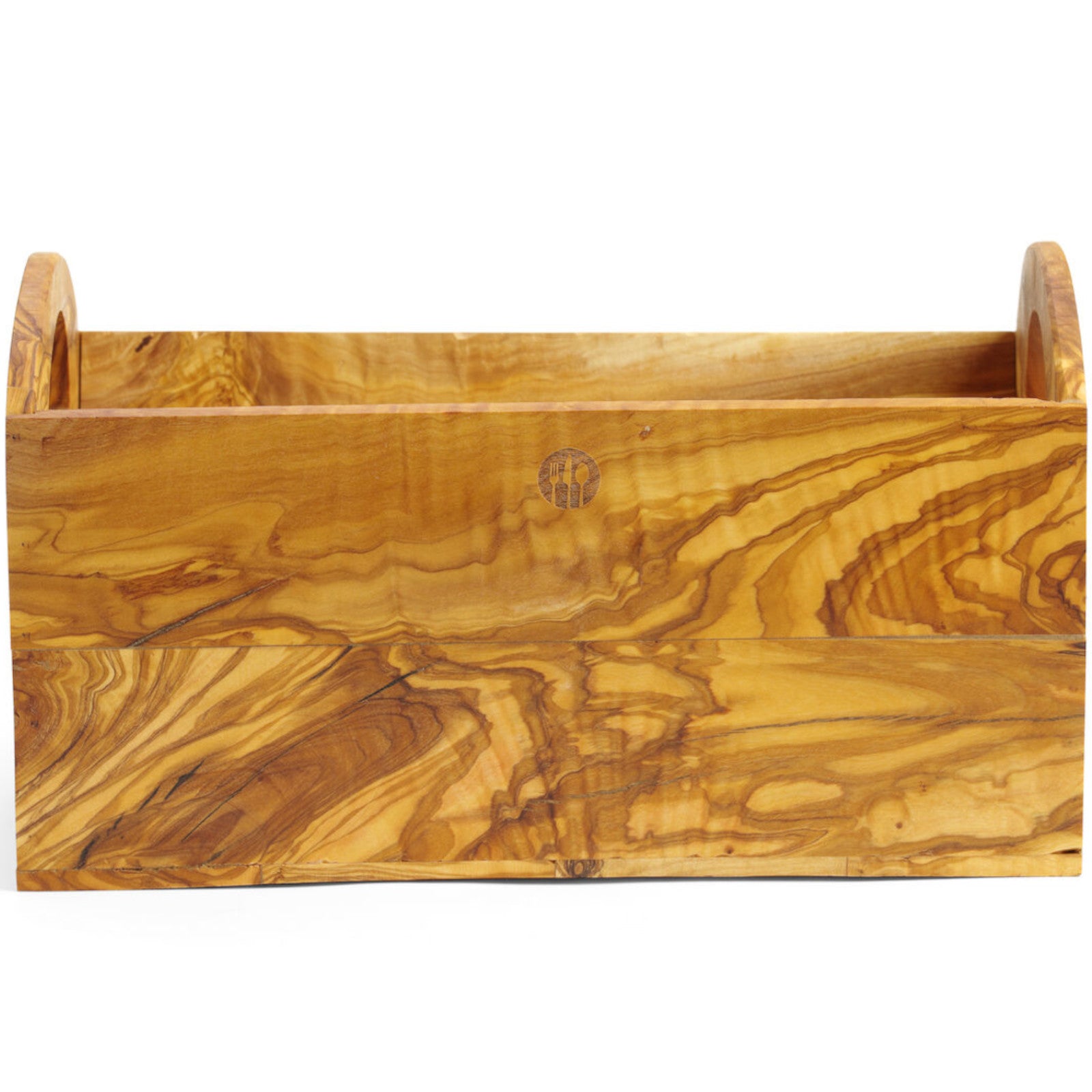 Olive wood container for serving bread cutlery - Hendi 505274 - Carlat