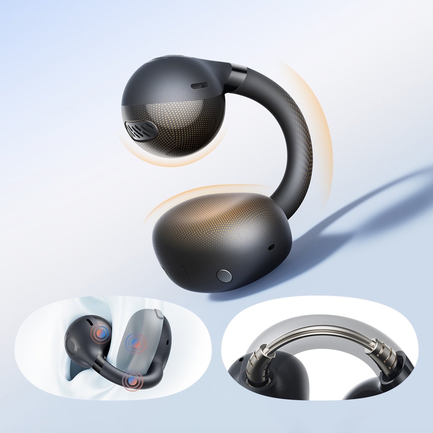 Open design wireless headphones with clip OWS Bass BC1 - Carlat