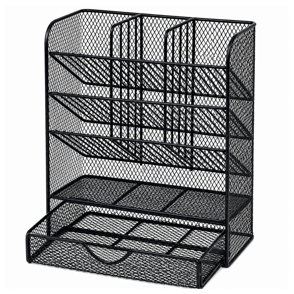 Organizers for supplies – Metal Desk Organizer for Stationery and Accessories—Black - Carlat