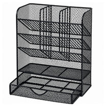 Organizers for supplies – Metal Desk Organizer for Stationery and Accessories—Black - Carlat