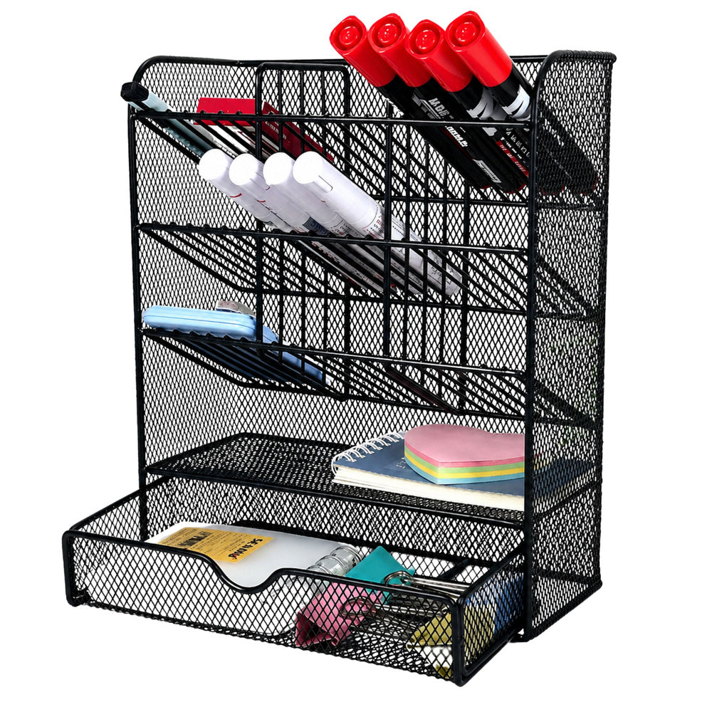 Organizers for supplies – Metal Desk Organizer for Stationery and Accessories—Black - Carlat