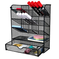 Organizers for supplies – Metal Desk Organizer for Stationery and Accessories—Black - Carlat