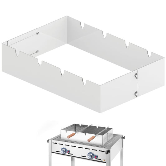 Outdoor Grill Accessories – Churrasco rectangular kebab grill attachment 530x350x117 - Carlat