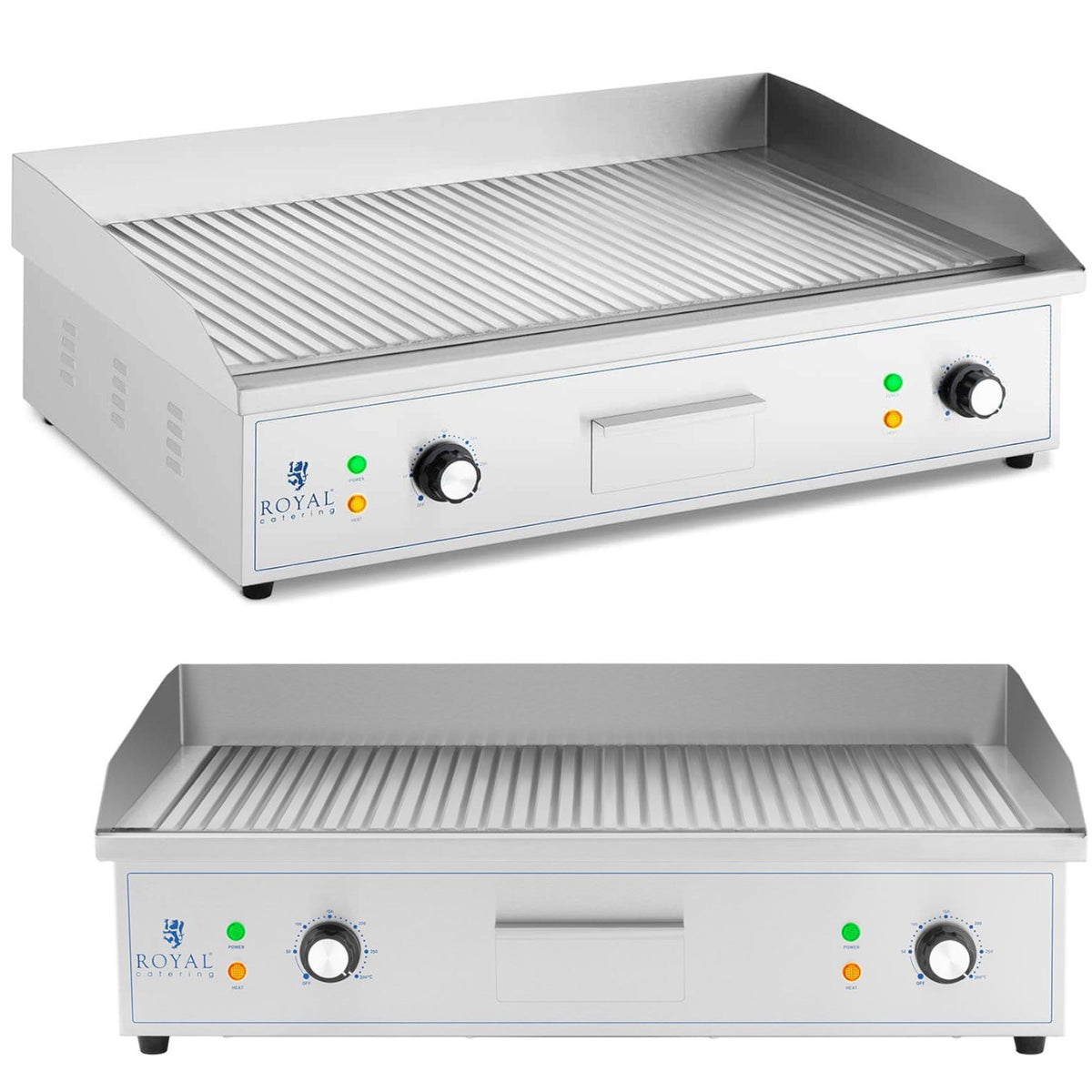 Outdoor Grill Accessories – Electric grill, grooved grill plate, 700 - Carlat