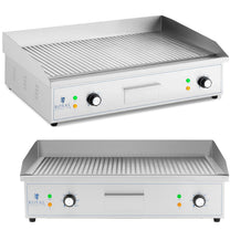 Outdoor Grill Accessories – Electric grill, grooved grill plate, 700 - Carlat