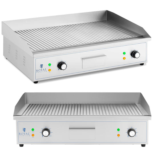 Outdoor Grill Accessories – Electric grill, grooved grill plate, 700 - Carlat