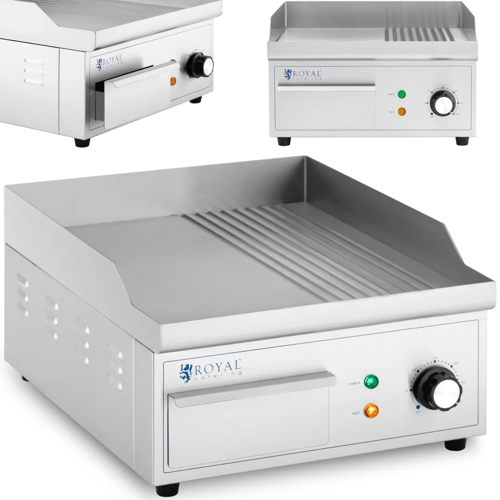 Outdoor Grill Accessories – Electric grill, smooth, grooved grill plate, - Carlat