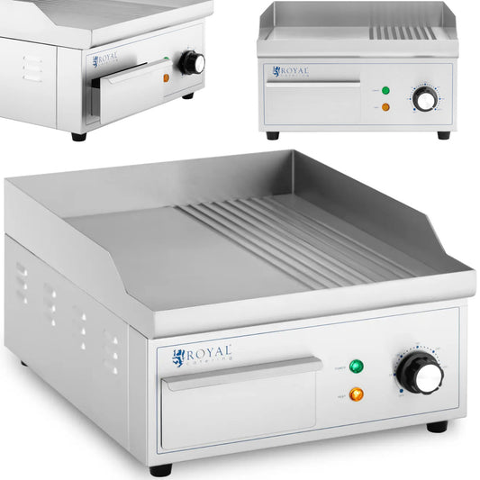 Outdoor Grill Accessories – Electric grill, smooth, grooved grill plate, - Carlat
