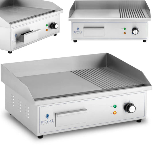 Outdoor Grill Accessories – Electric grill, smooth, grooved grill plate, - Carlat