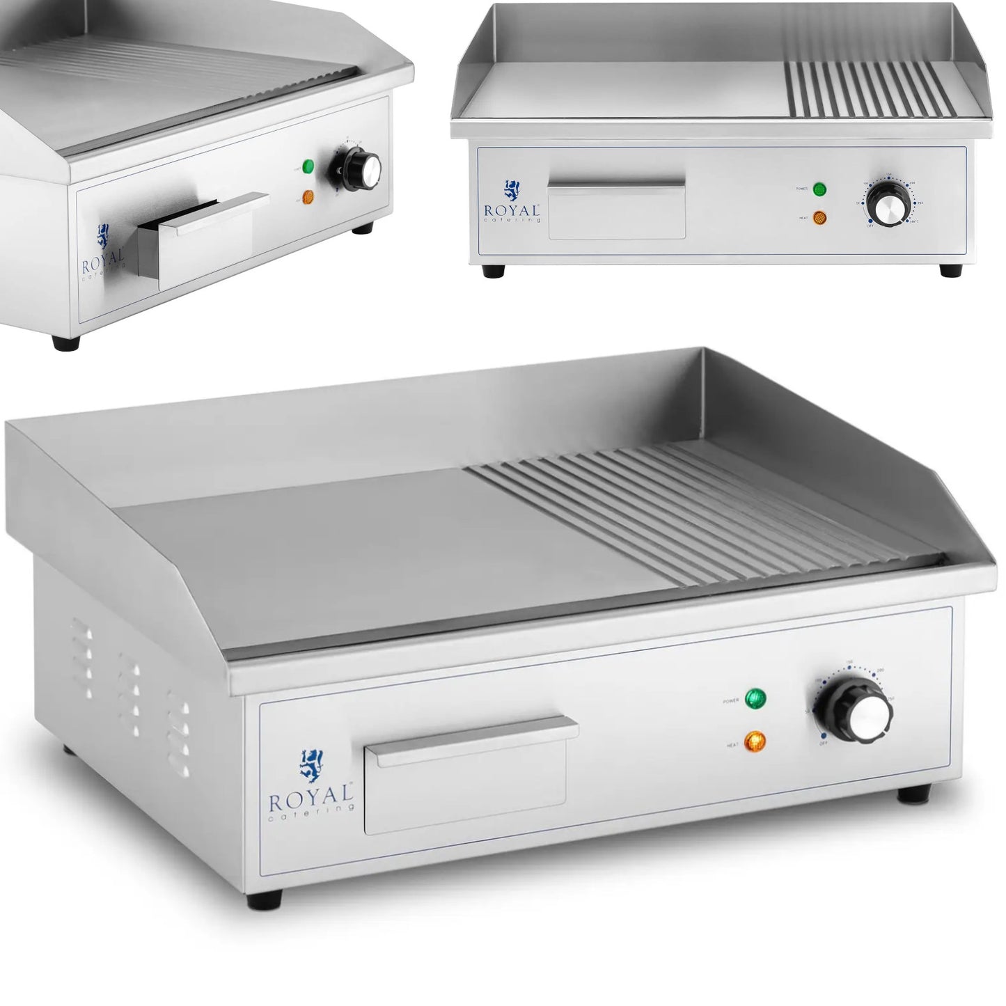 Outdoor Grill Accessories – Electric grill, smooth, grooved grill plate, - Carlat