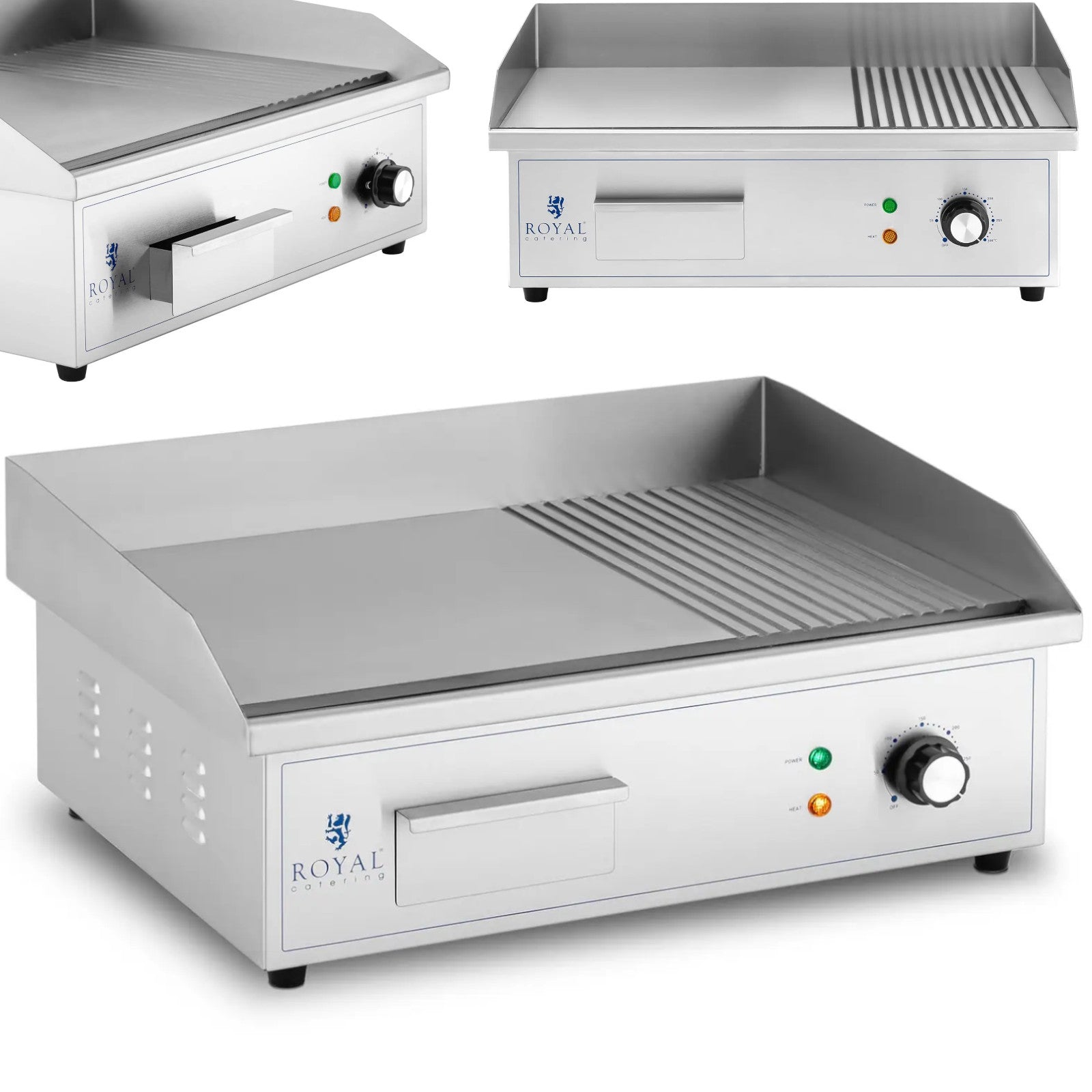 Outdoor Grill Accessories – Electric grill, smooth, grooved grill plate, - Carlat