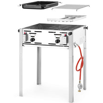 Outdoor Grill Accessories – Gas grill with divided grate and - Carlat