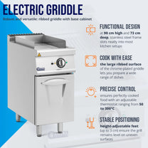 Outdoor Grill Accessories – Grill plate, grooved electric grill with - Carlat