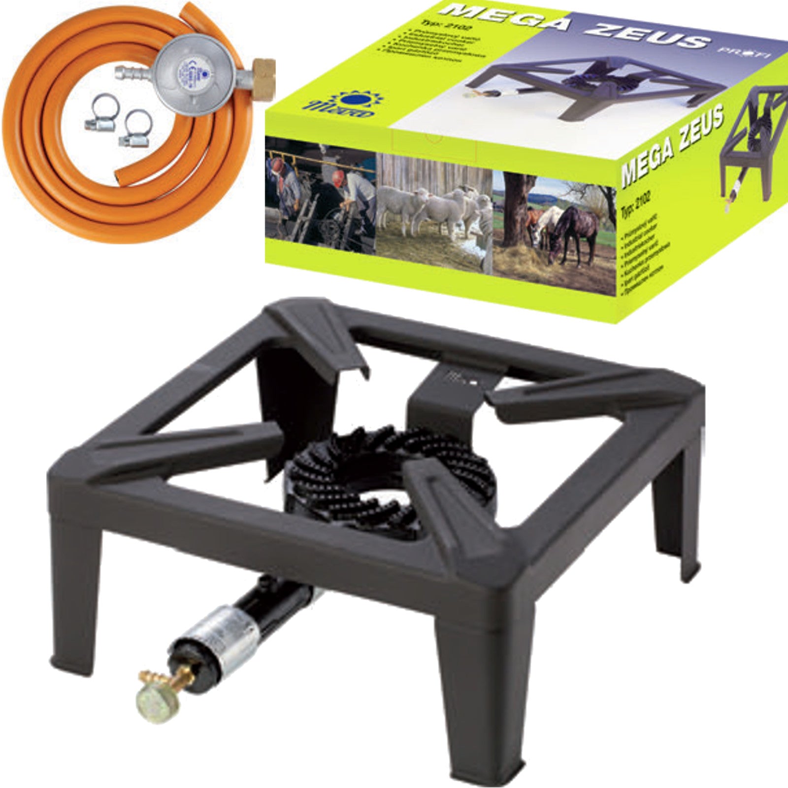 Ovens – Industrial gas stove stool MEGA ZEUS 7kW 40x40cm - Carlat