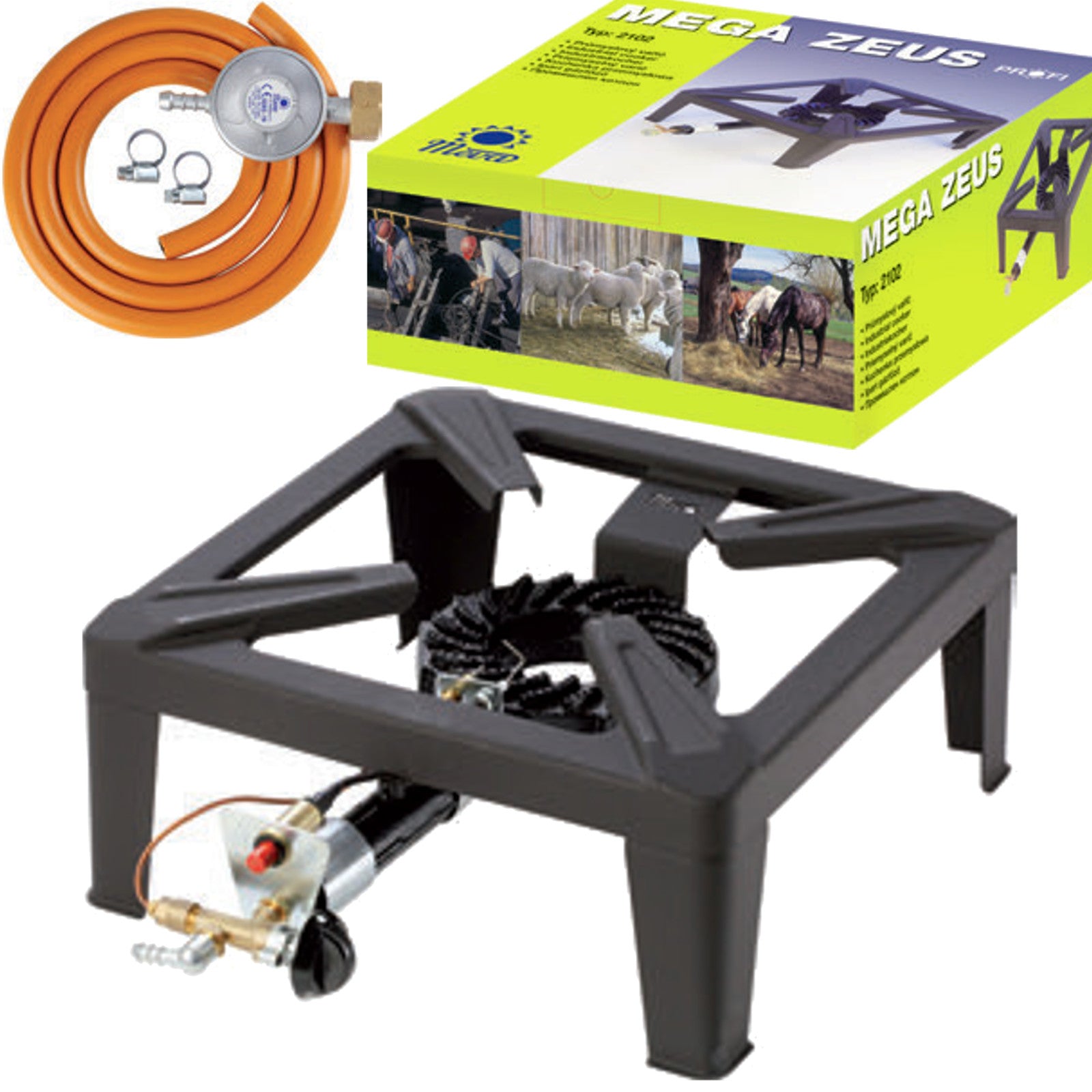 Ovens – Industrial gas stove stool MEGA ZEUS 7kW 40x40cm - Carlat