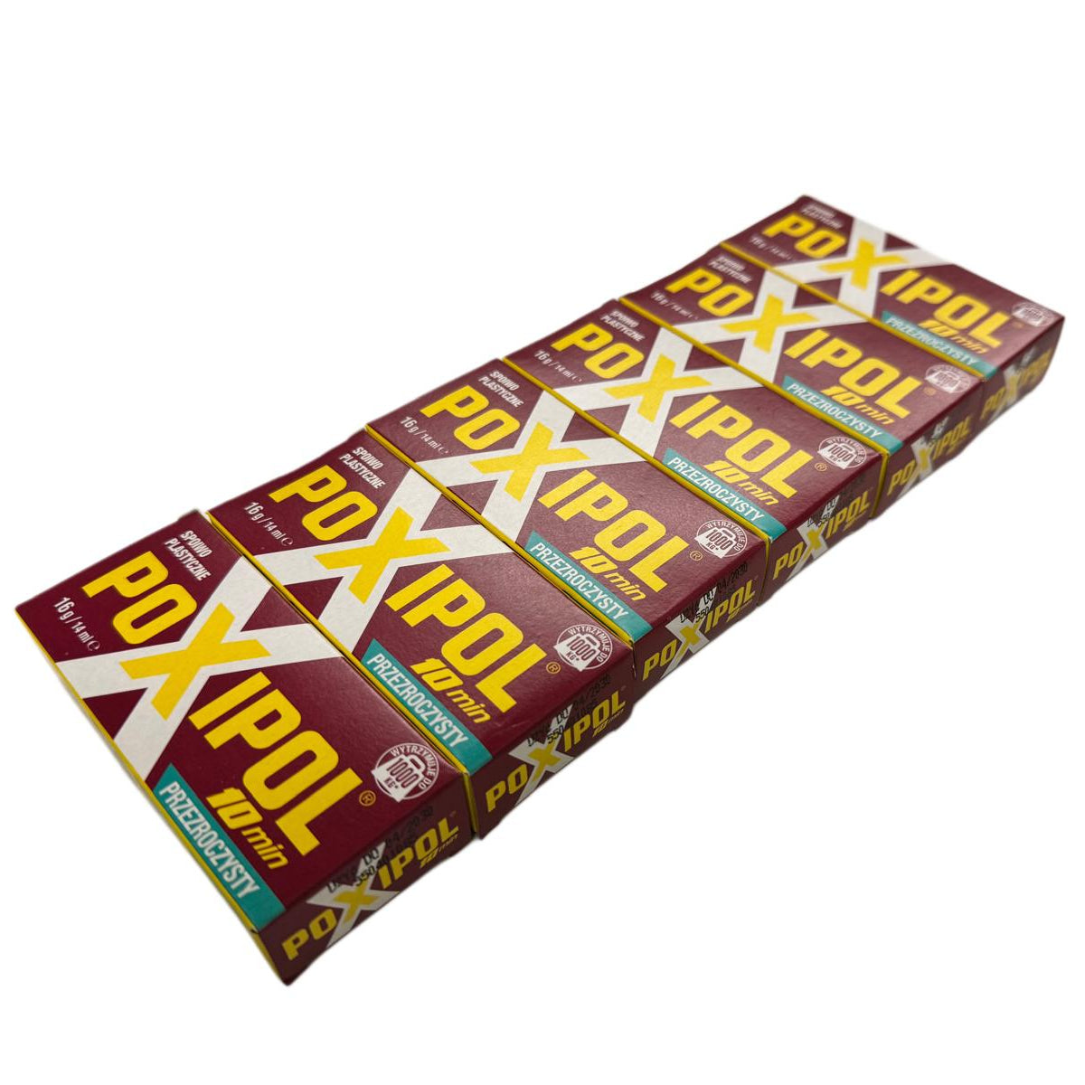 POXIPOL Transparent Epoxy Glue 16g / 14ml – 6 Piece Set (10 Minutes) - Carlat