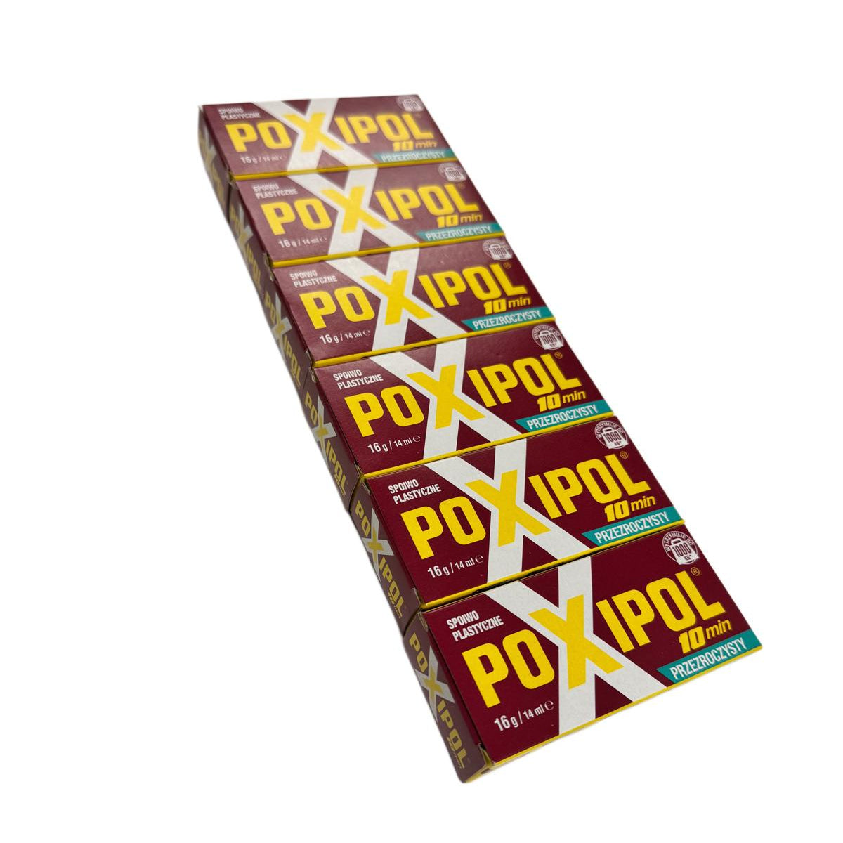 POXIPOL Transparent Epoxy Glue 16g / 14ml – 6 Piece Set (10 Minutes) - Carlat