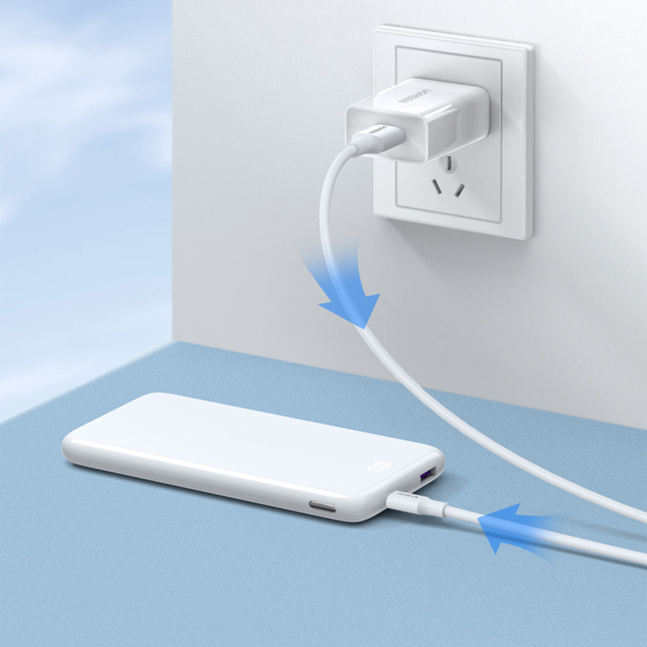 PVC cable USB0-A - microUSB 480 Mb/s 1.5m white - Carlat