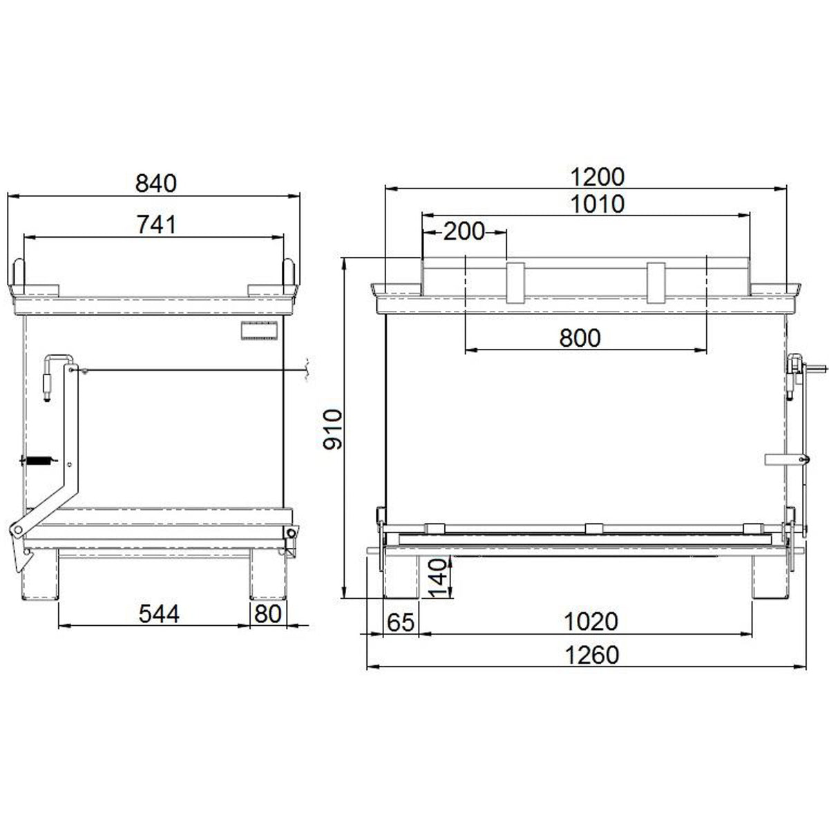 Pallets & Loading Platforms – Container with a hinged