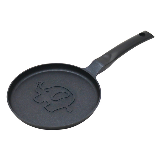 Pancake pan, elephant design, aluminum, nonstick coating, black, 18 cm diameter, Klausberg, KB-7974 - Carlat