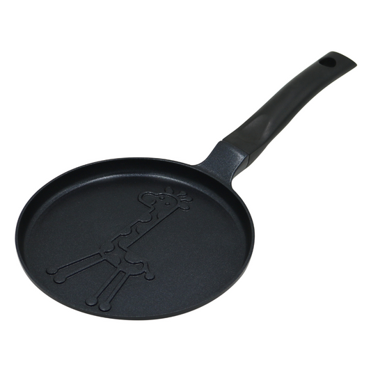 Pancake pan, giraffe design, aluminum, nonstick coating, black, 18 cm diameter, Klausberg, KB-7975 - Carlat