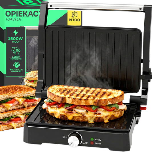 Panini Grill, Toaster, Fold-Out, Electric, Large, 1500 W - or1332 - Carlat