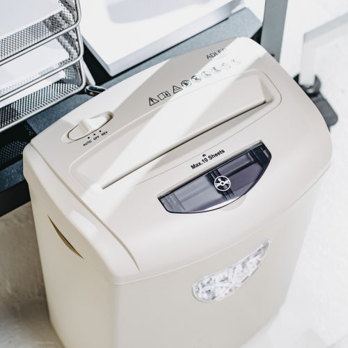 Paper Shredders, Laminators, and Supplies – AD 1038 Beige Paper Shredder - Carlat