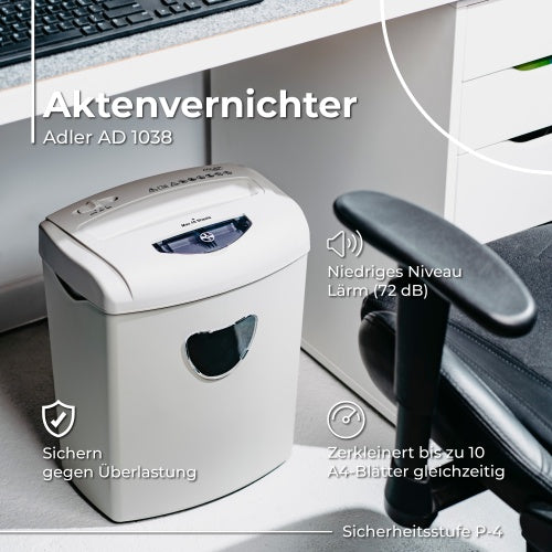 Paper Shredders, Laminators, and Supplies – AD 1038 Beige Paper Shredder - Carlat
