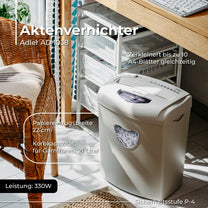 Paper Shredders, Laminators, and Supplies – AD 1038 Beige Paper Shredder - Carlat
