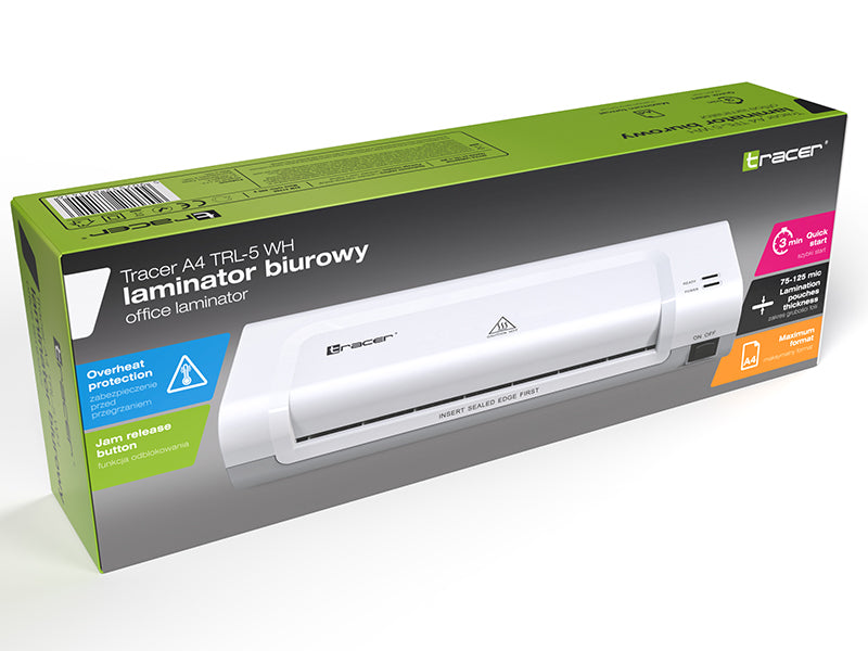 Paper Shredders, Laminators, and Supplies – TRACER A4 TRL-5 WH Laminator - Carlat