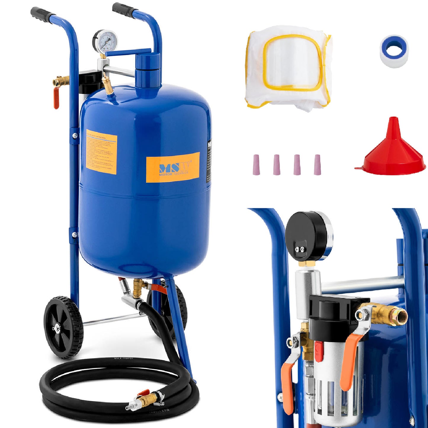 Pasta Maker Accessories – Mobile siphon sandblaster with pressure regulation - Carlat