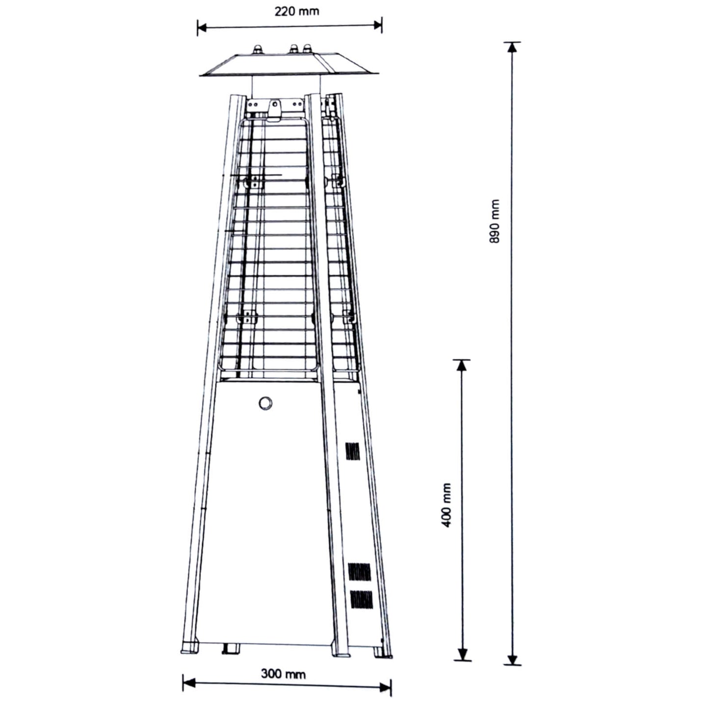 Patio Heaters – PYRAMID MINI gas table heater gas lamp - Carlat