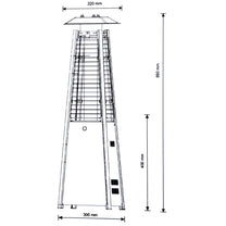 Patio Heaters – PYRAMID MINI gas table heater gas lamp - Carlat