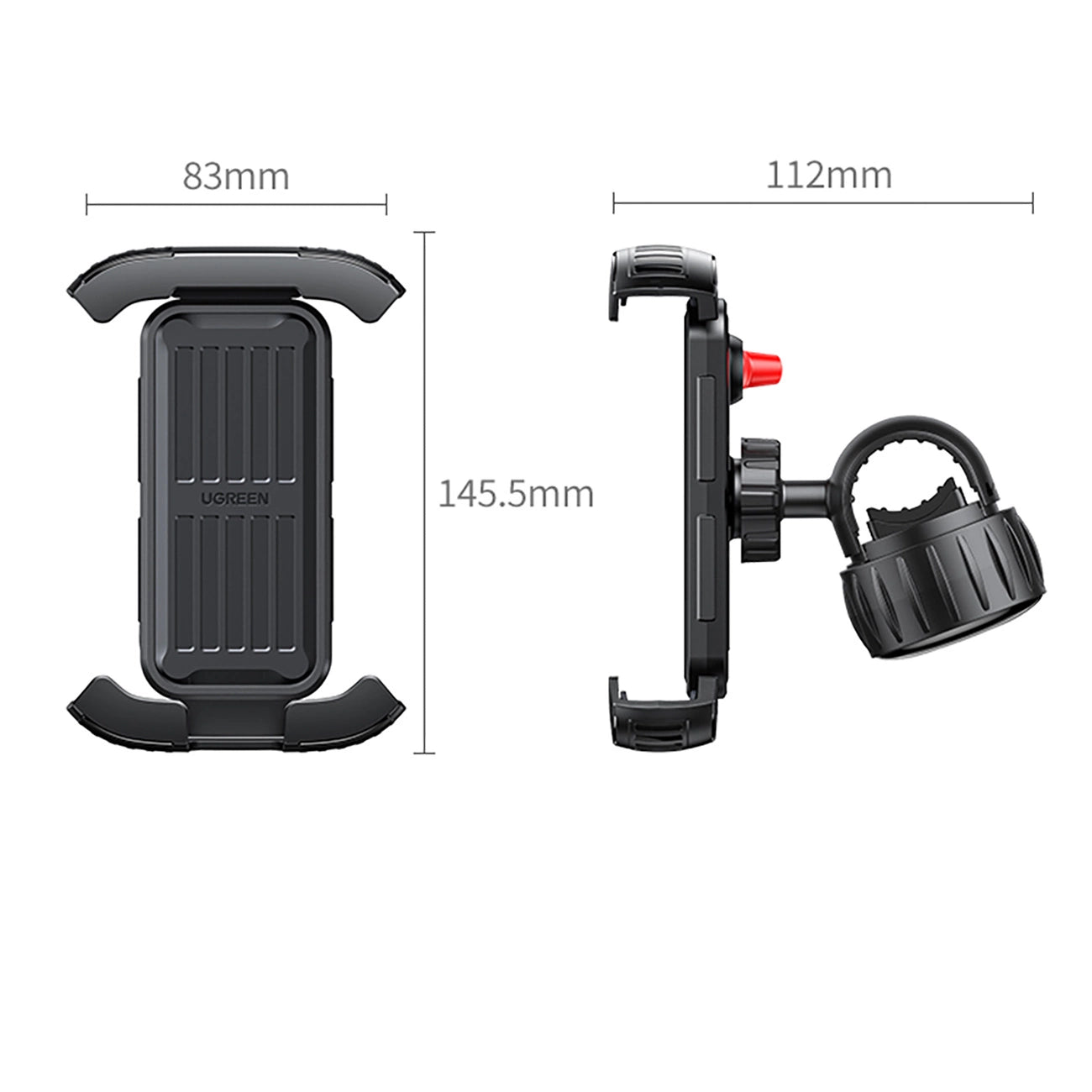 Phone holder for bike motorcycle wheel universal black - Carlat