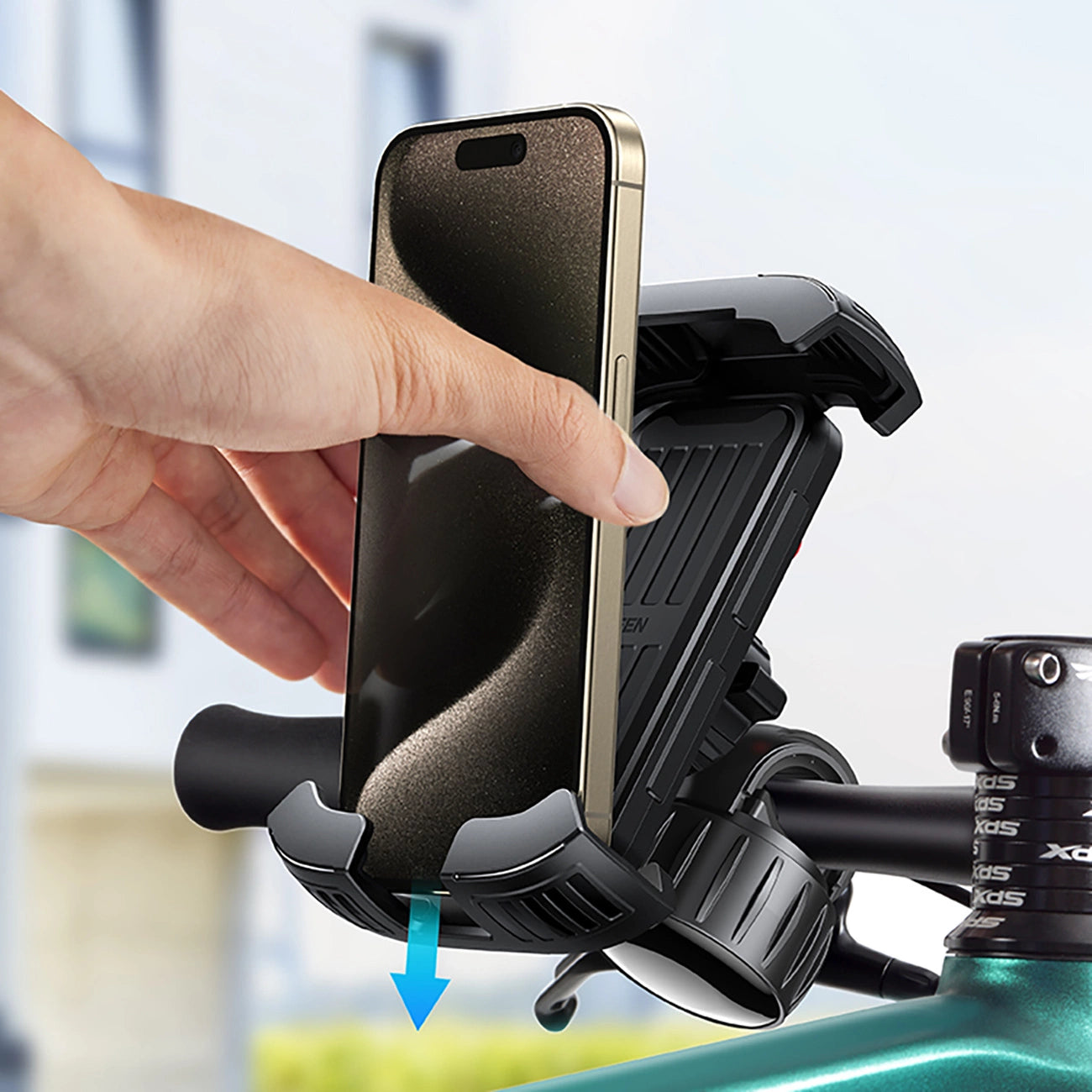 Phone holder for bike motorcycle wheel universal black - Carlat