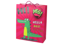 Pink Paper Gift Bag, 32 cm x 26 cm x 10 cm - Carlat