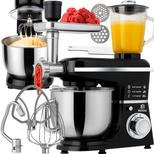 Planetary Kitchen Robot with Bowl, Blender, Meat Grinder, and Mixer—5-in-1, 3200 W - Carlat