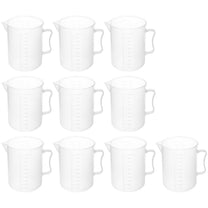 Plastic beaker with 1000 ml scale - 10 pieces. - Carlat
