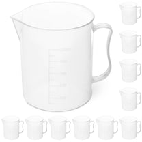 Plastic lab beaker with 500 ml scale - 10 pieces. - Carlat