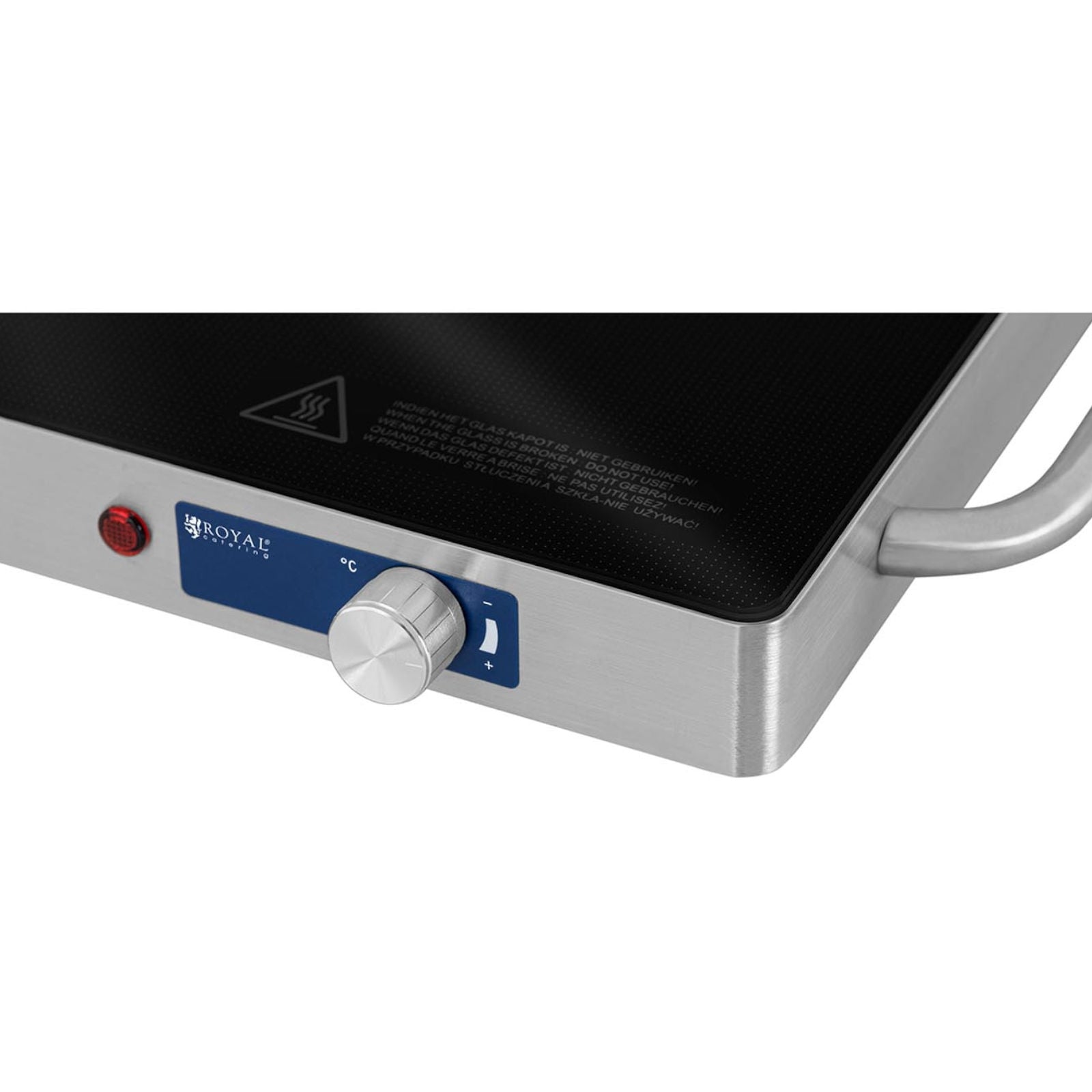 Plate of heating tray glass catering with adjustable power 60-105 C 240 W - Carlat