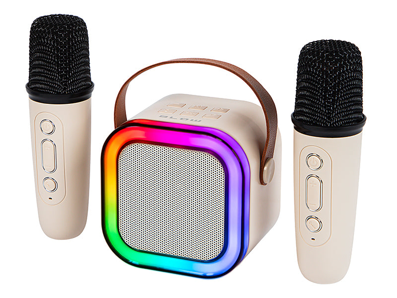 Portable Speakers – 30-358# RGB Bluetooth Karaoke Speaker with 2 Microphones` - Carlat