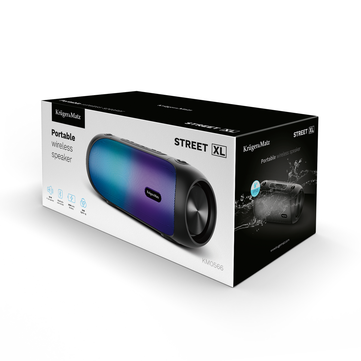 Portable Speakers – Kruger&amp;Matz Street XL Wireless Speaker, Black - Carlat