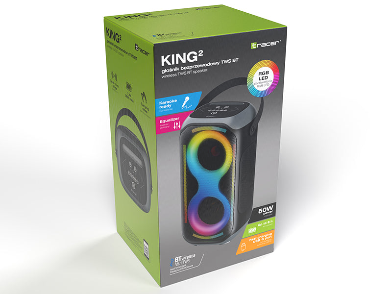 Portable Speakers – Poweraudio King 2 BT TWS TRACER Speaker - Carlat