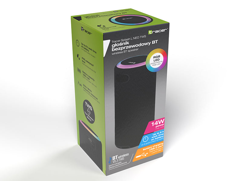 Portable Speakers – TRACER Splash L NEO TWS BT BLACK Speakers - Carlat