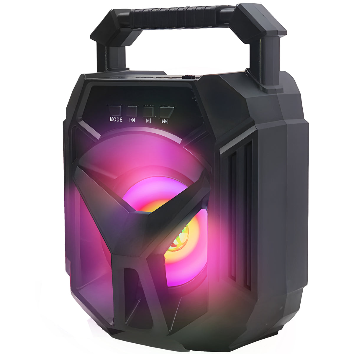 Portable Wireless Bluetooth Speaker, Boombox with RGB Lighting, USB, TF Card, and Aux Input, 400W - Carlat