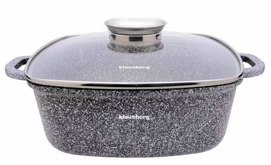Pot with lid, marbled finish, 28x28 cm, 6.5 L, Klausberg - Carlat