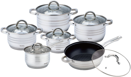 Pots and – Set of pots, diameters 16/18/20/24/16/24 cm, Klausberg steel - Carlat