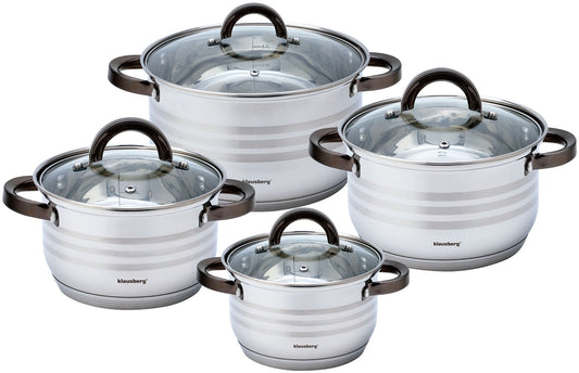 Pots and cookware – Cookware set, 16/18/20/24 cm diameter, Klausberg steel - Carlat