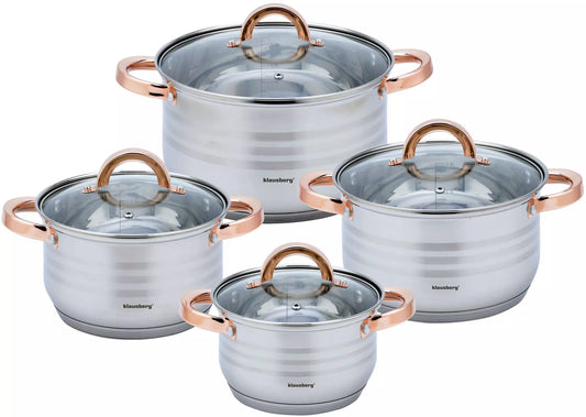Pots and cookware – Cookware set, 16/18/20/24 cm diameter, Klausberg steel - Carlat